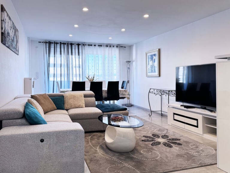 Salon d'un appartement géré par Welcome Brigade à l'Esplanade à Strasbourg